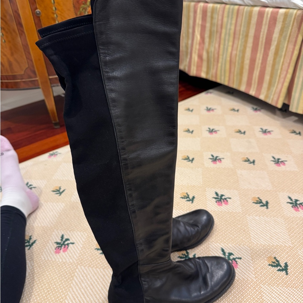 Stuart Weitzman 50/50 Over the Knee Boots Black Size 8
